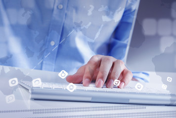 Man surfing the Internet 