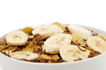cereals with banana topping