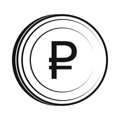Ruble icon, simple style