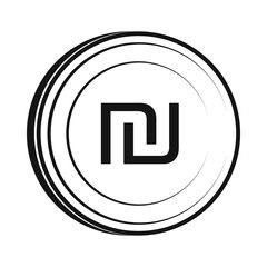 Shekel icon, simple style