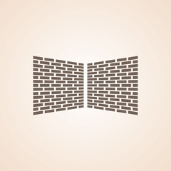Fototapeta premium Icon Of Wall.