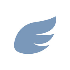 Obraz premium Gray wing icon, simple style