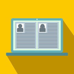 Job candidates icon in simple style icon