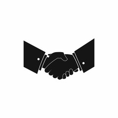 Handshake icon in simple style