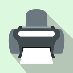 Photo printer icon, flat style