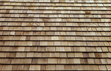 Wooden roof tile background