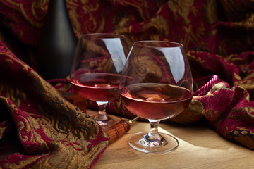 Two glasses of brandy