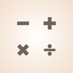 Fototapeta premium Icon Of Maths Signs.