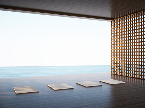 Zen yoga room in the coastal areas Space of the beautiful and unique perspective