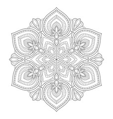 Decorative mandala illustration for adult coloring, well arranged group and easy to edit