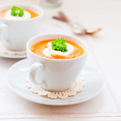 Cream Carrot Soup in a Cup