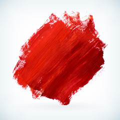 Red paint artistic dry brush stroke vector background - 109485083