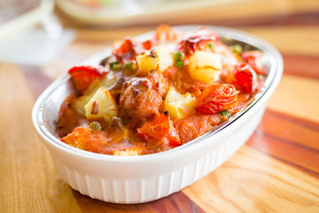 Baked pork rice
