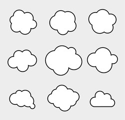 Set of vector clouds