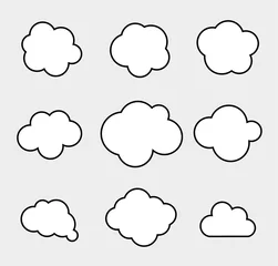 Möbelaufkleber Set of vector clouds © yasnaten