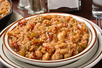 Bowl of chicken fajita rice