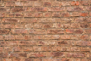 Background of old vintage dirty brick wall