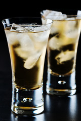 Beverage in a glass
