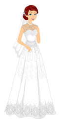 Girl Lacy Bridal Gown