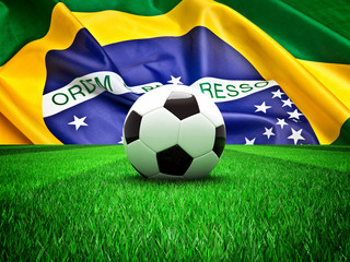 Fototapeta premium soccer ball brazil