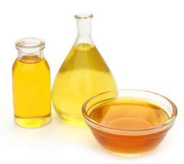 Cooking oil in different containers