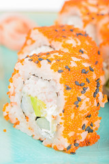 California maki sushi with masago