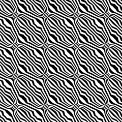 Vector hipster abstract geometry trippy pattern with stripes , black and white seamless geometric background, subtle pillow and bad sheet print, creative art deco,  wood texture, modern fashion design
