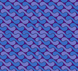 seamless pattern with waves yin yang blue JPG