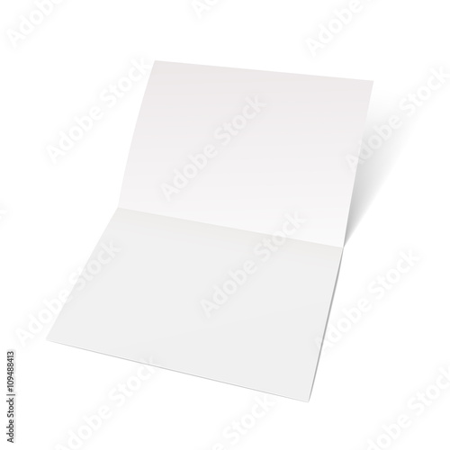 "A sheet of paper folded in half." Stock image and royalty-free vector