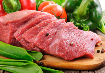 Raw beef steak ready to cook