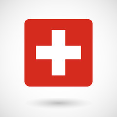 Vector illustration of    the Swiss flag