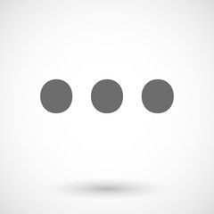 Isolated vector illustration of  an ellipsis orthographic sign