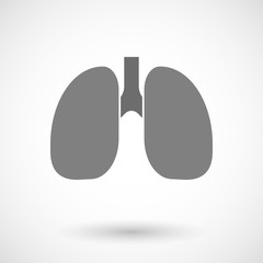 Isolated vector illustration of  a healthy human lung icon