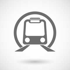 Isolated vector illustration of  a subway train icon