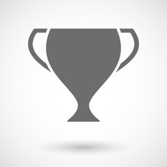 Isolated vector illustration of  an award cup