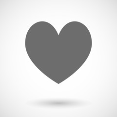 Isolated vector illustration of  the heart poker playing card si