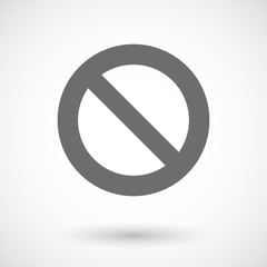 Isolated vector illustration of  a forbidden sign