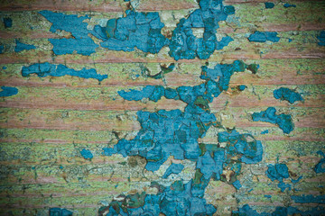 Old vintage blue wooden texture background