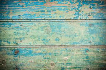 Fototapeta na wymiar Old vintage blue wooden texture background