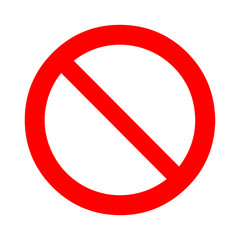 Prohibition, forbidden sign. Vector illustration