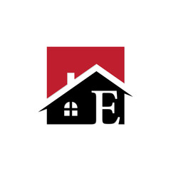 square innitial real estate logo e