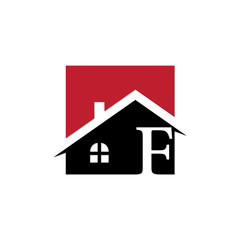 square innitial real estate logo f