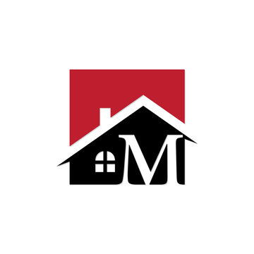 square innitial real estate logo m