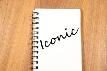 Iconic write on notebook