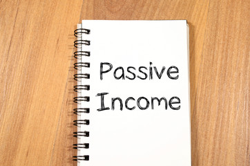 Passive income write on notebook