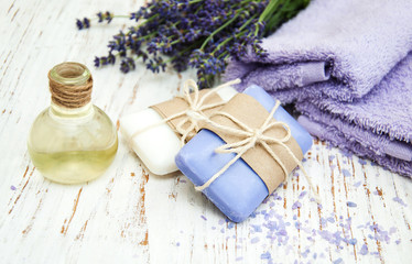 Obraz na płótnie Canvas Lavender with soap