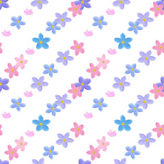 Seamless forget-me-not pattern