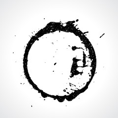 Grunge vector round imprint
