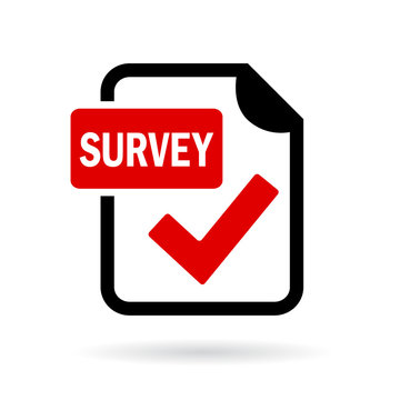 Survey red icon