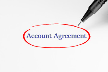 Account Agreement on white paper - Business Concept